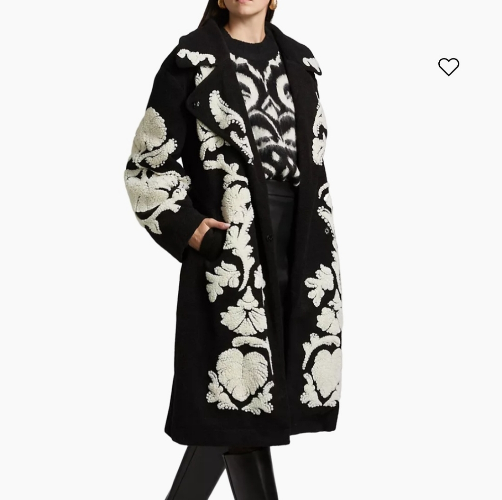 Farm Rio Helen fleece coat -XL (NEW)